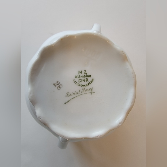 Vintage MZ Altrohlau Bridal Roseff Sugar Bowl 1910 over 100 years old - Picture 9 of 12